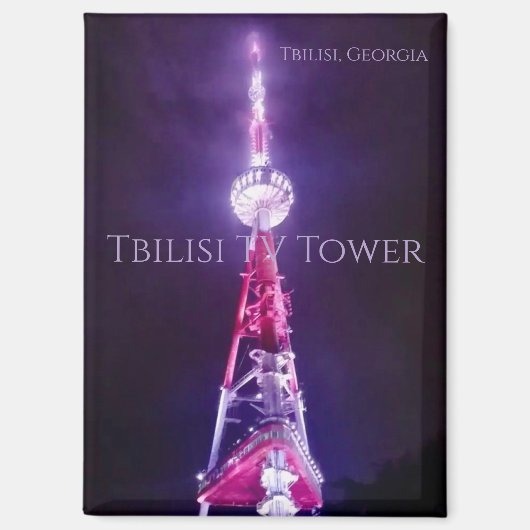 Tbilisi Georgia - Tbilisi TV Tower Magnet (Recto)