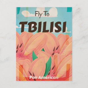 Tbilisi Georgië Vintage Reisposter Briefkaart