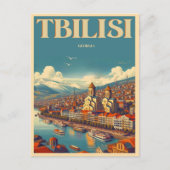 Tbilisi hoofdstad van Georgië, Retro souvenir gesc Briefkaart (Voorkant)