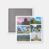 Tbilisi Kazbegi Borjomi Georgia Architecture Magneet (Voorkant / Achterkant)