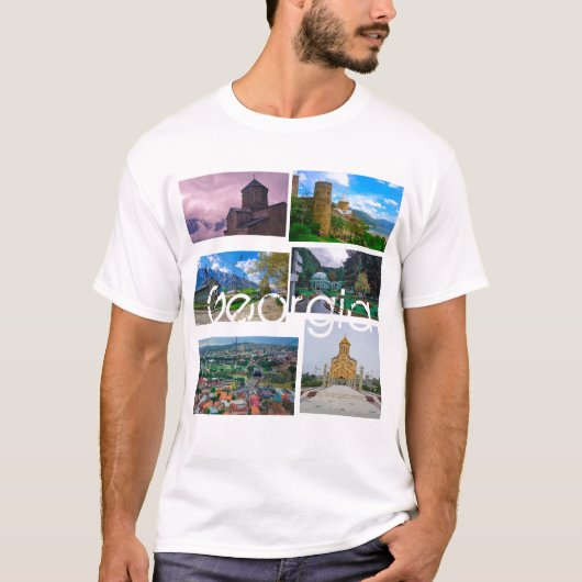 Tbilisi Kazbegi Borjomi Georgia Architecture T-shirt (Voorkant)