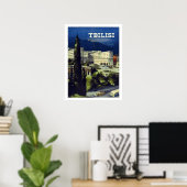 Tbilissi, Géorgie, grande ville, affiche de voyage (Bureau à domicile)
