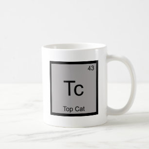 Tc - Topcat Funny Chemistry Element Symbol T-shirt Koffiemok