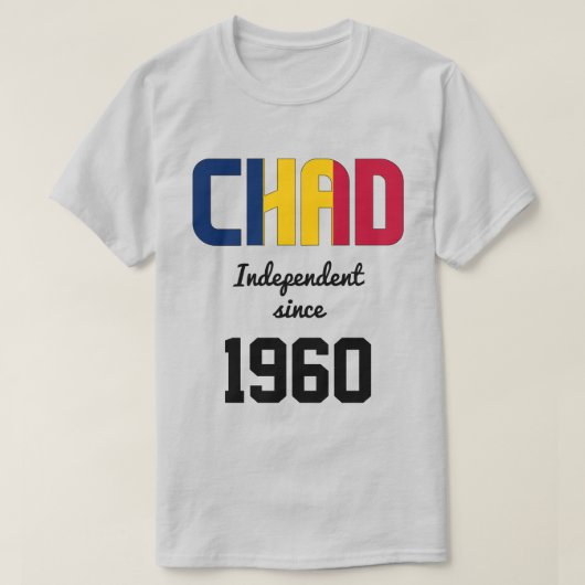 Tchad Flag Independence Celebration T-Shirt (Design devant)