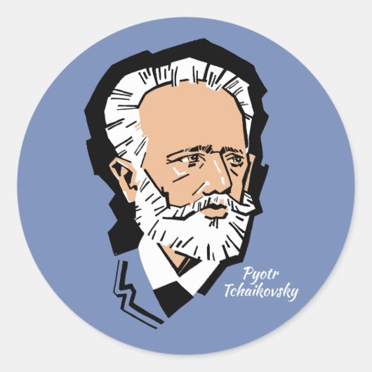 Tchaikovsky Ronde Sticker (Voorkant)