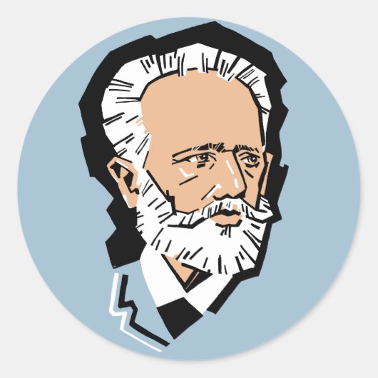 Tchaikovsky Ronde Sticker (Voorkant)