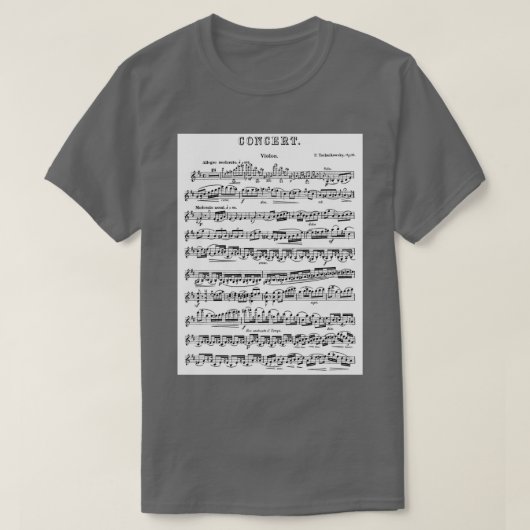 Tchaikovsky Violin Concerto T-shirt (Design voorkant)