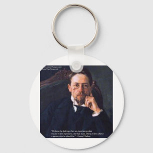 Tchechov "Liefde Normale Staat" Citaat Cadeaus T-s Sleutelhanger