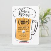 Tchin à la bière de retraite Invitation de retrait (Debout devant)