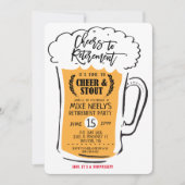 Tchin à la bière de retraite Invitation de retrait (Devant)