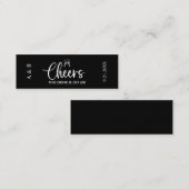 Tchin Boisson Offerte Carte de Boisson Ticket Cade (Devant / Derrière)