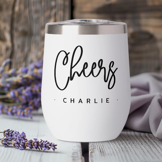 Tchin nom personnalisé écriture moderne