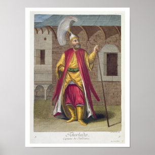 Tchorbadji, kapitein van de janissaries, 18e eeuw poster