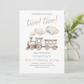 Tchou tchou ! Deux ! Invitation de 2e anniversaire (Debout devant)
