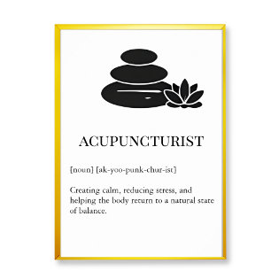 TCM-muurkunst voor acupunctuur wandkaart Poster