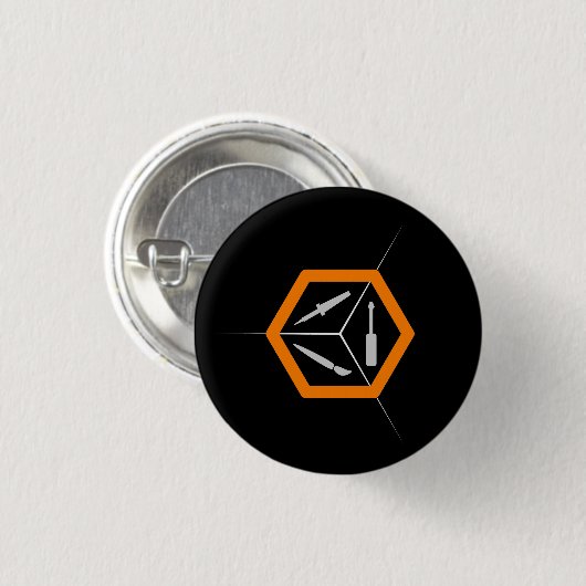 TCMS Button - Klein - Donker (Voorkant /achterkant)