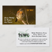 TCWC - Logo Kestrel Volunteer Visitekaartje (Voorkant / Achterkant)