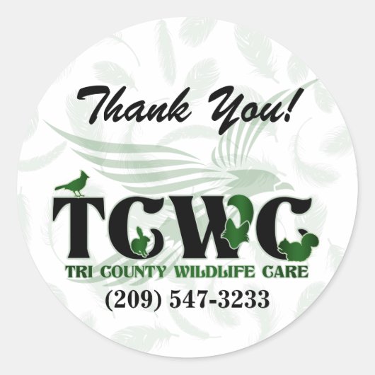 TCWC - Logo Stickers Merci vert (Devant)