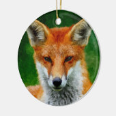 TCWC - Red Fox Waterverf Schilderen Aangepast jaar Keramisch Ornament (Links)