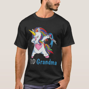 Td1 Oma Dabbing Eenhoorn Type 1 Diabetes Bewustzij T-shirt