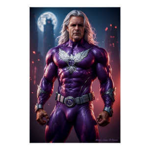 TD Phoenix. Mijn Superheld. Paarse kracht! Perfect Poster