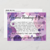 TDAH pensant à vous carte postale (Devant / Derrière)