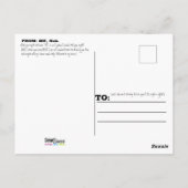 TDAH pensant à vous carte postale (Dos)