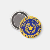 TDCJ parole agent badge magnet Magneet (Voorkant / Achterkant)