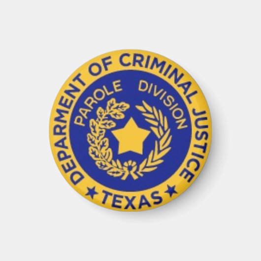 TDCJ parole agent badge magnet Magneet (Voorkant)
