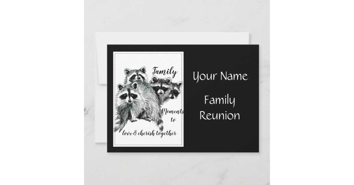 Te allen tijde gefingeerd, familiereünie Cute Racc Kaart Zazzle.be Te allen tijde gefingeerd, familiereünie Cute Racc Kaart Zazzle.be
