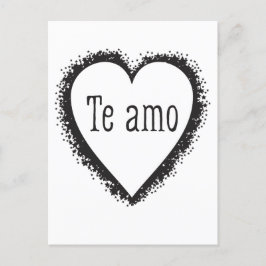 Te amo, ik hou van je in het Spaans Briefkaart