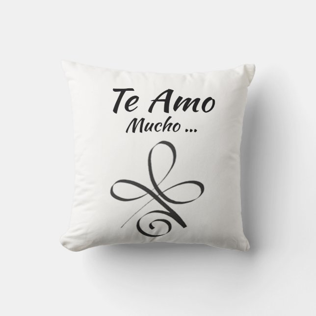 Te Amo Mucho (Pillow) Kussen (Voorkant)