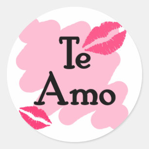 te amo ronde sticker