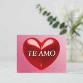 TE AMO (Spaans) Briefkaart (Staand voorkant)