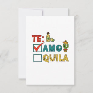 Te Amo Tequila Cinco de Mayo Grappig Bedankkaart