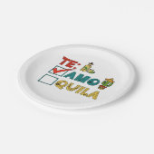Te Amo Tequila Cinco de Mayo Grappig Papieren Bordje (Gekanteld)