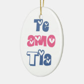 Te Amo Tia Keramisch Ornament (Links)