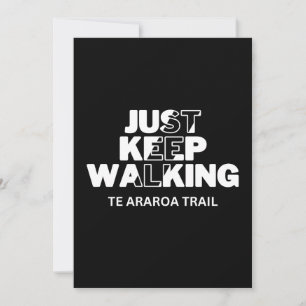 Te Araroa Trail "Just Keep Walking" Zwarte Kaart
