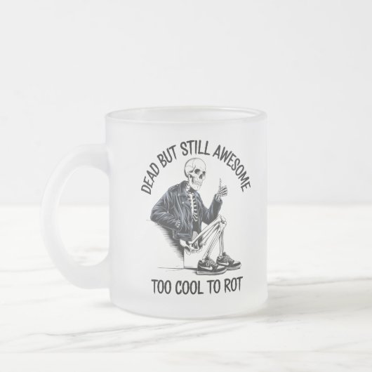 Te cool om te rotten Skeleton Design Matglas Koffiemok (Links)
