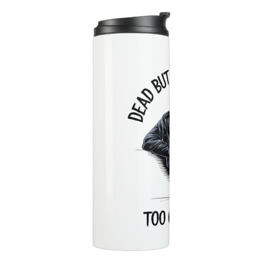 Te cool om te rotten Skeleton Design Thermosbeker (Gedraaid links)