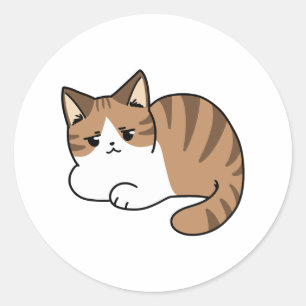 Te cool om te verzorgen, te lui om te bewegen - Re Ronde Sticker