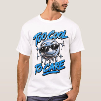 Te Cool Om Te Zorgen Voor Grappige Retro Grafische T-shirt