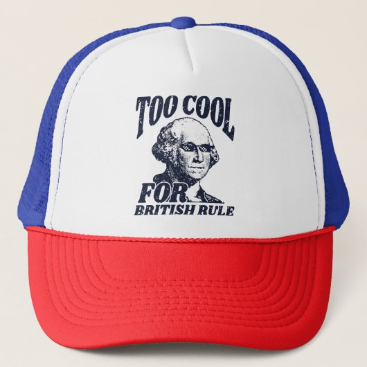 Te cool voor British Rule Blue Trucker Pet (Voorkant)