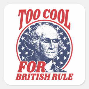Te cool voor Britse regel Vierkante Sticker