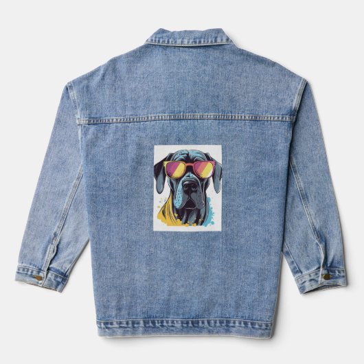 Te cool voor hondendagen denim jacket (Achterkant)