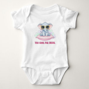 "Te Cool voor Kwijl – Mooie Baby Olifant Grappig Romper