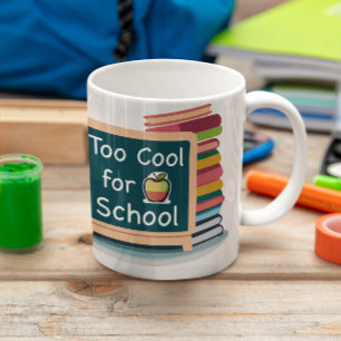 Te cool voor school Terug naar school student Koffiemok