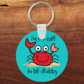 Te Cute Crab Sleutelhanger (Voorkant)