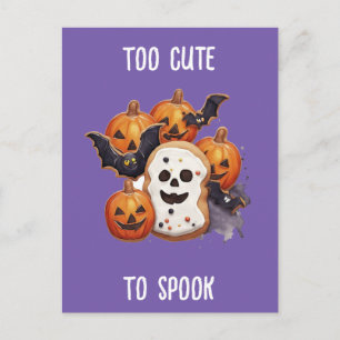 Te cute Halloween-koekjes om te laten schrikken Feestdagenkaart