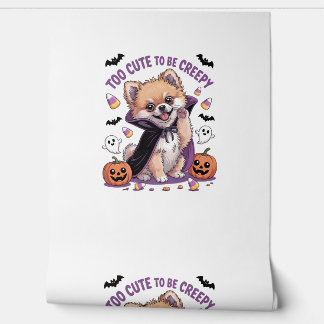 Te cute om griezelig te zijn Halloween T-shirt PNG Behang